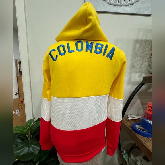 NO DEAL "Colombia" Horizontal ColorBlocked Hoodie /LE/ Mens size S/NWOT - Picture 4 of 6